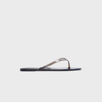 Black Suede Studio Crystal Sandal - Black