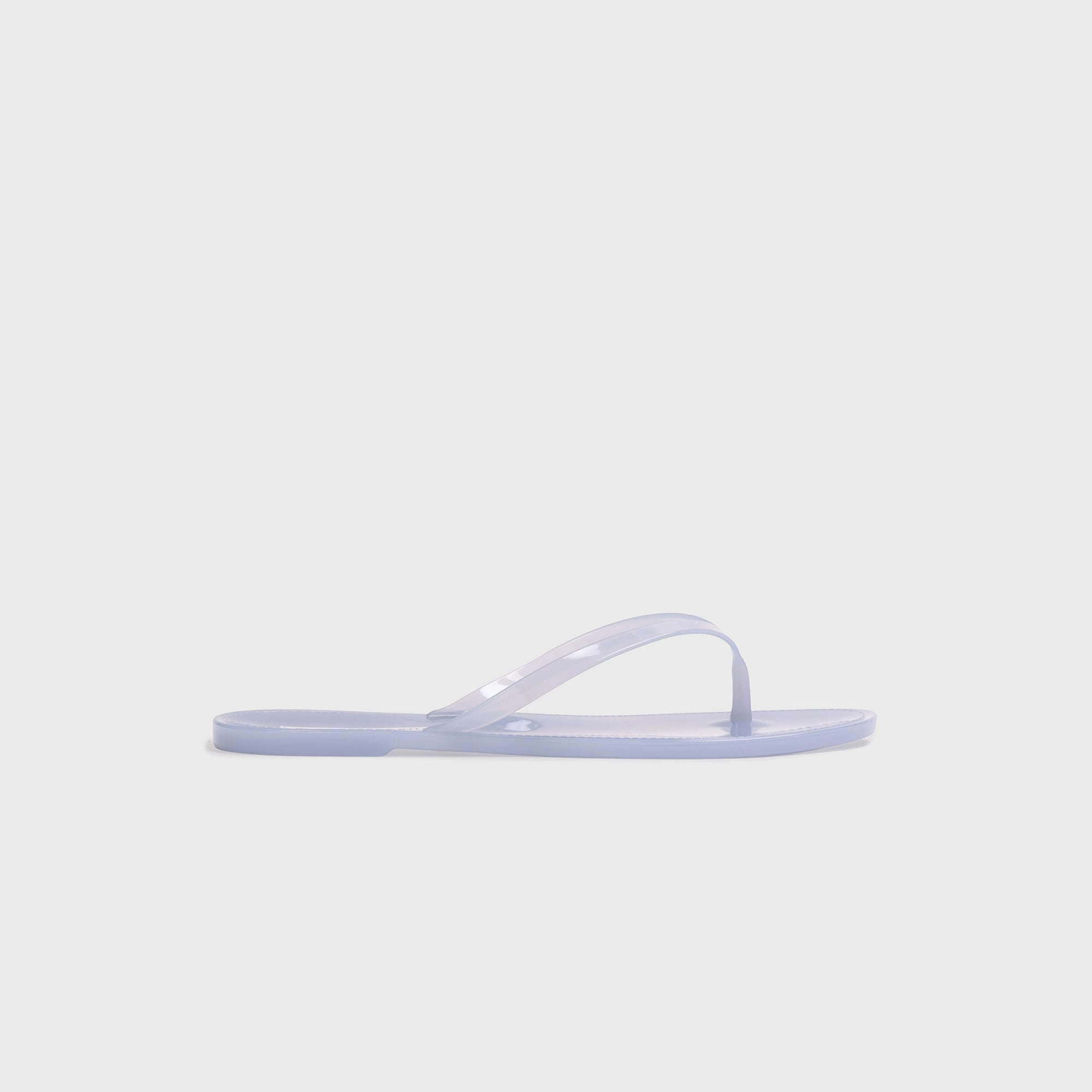 Black Suede Studio Crystal Sandal - Baby Blue