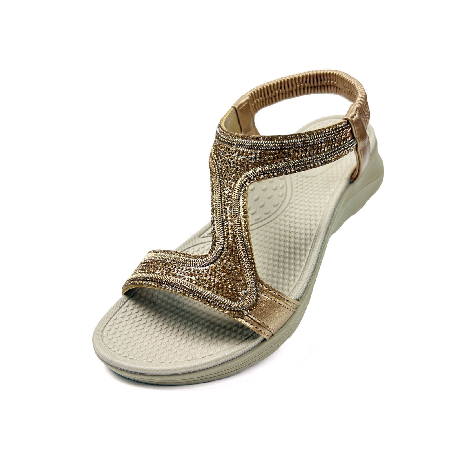 Women's non-slip open toe flat beach sandals