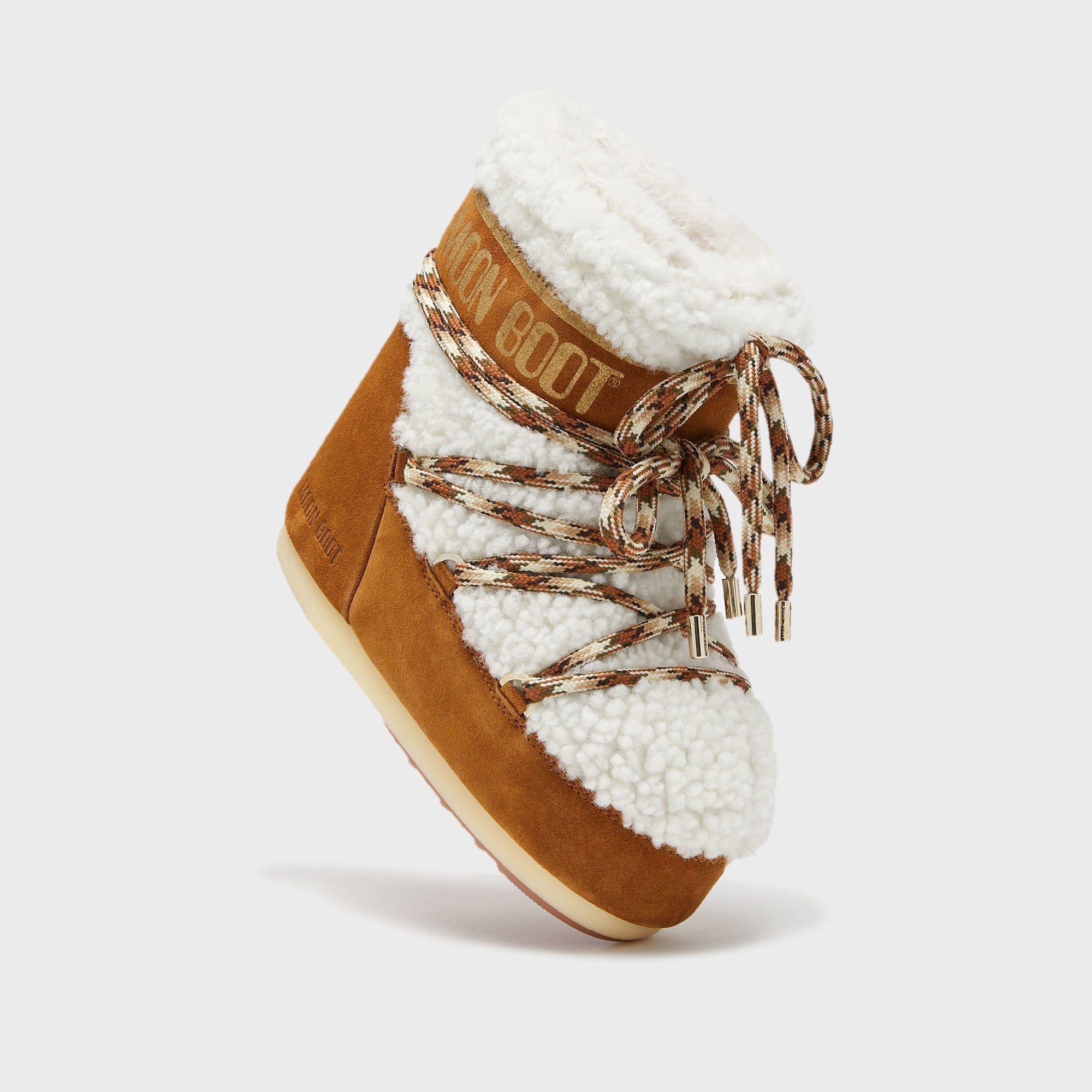 Moon Boot WMNS Icon Low Shearling - Whisky / Off White