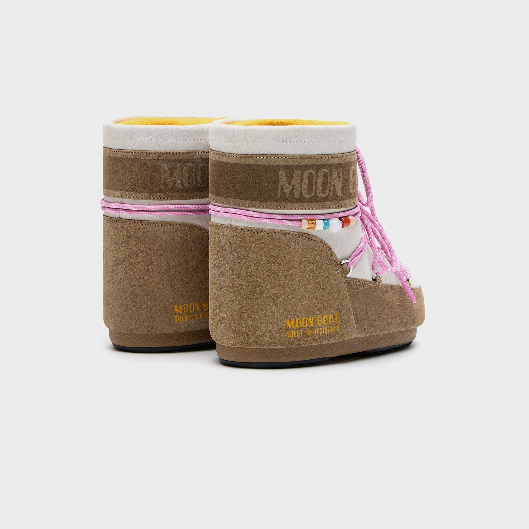 Moon Boot x Guest In Residence WMNS Beaded Suede Boots - Honey / White Sand