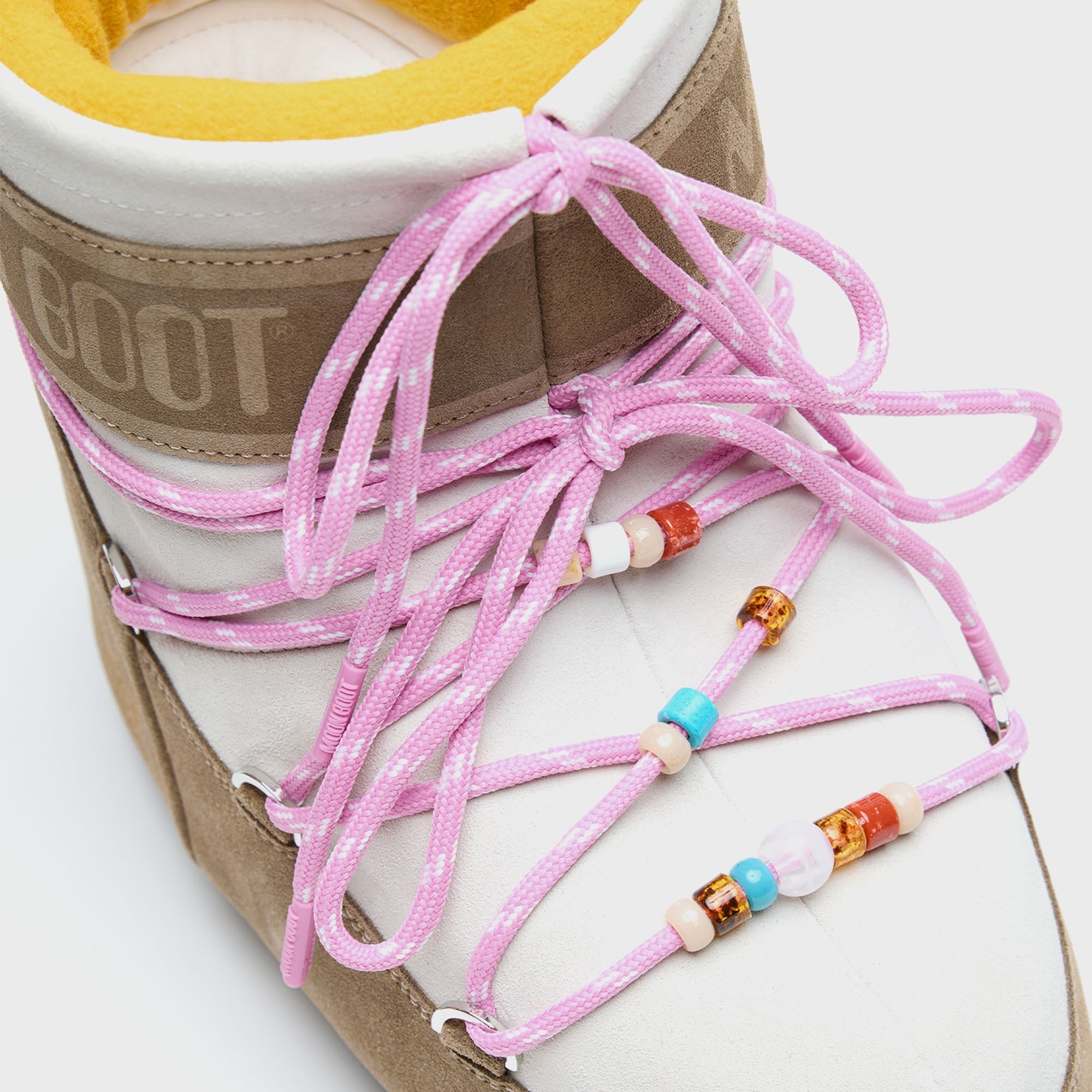 Moon Boot x Guest In Residence WMNS Beaded Suede Boots - Honey / White Sand