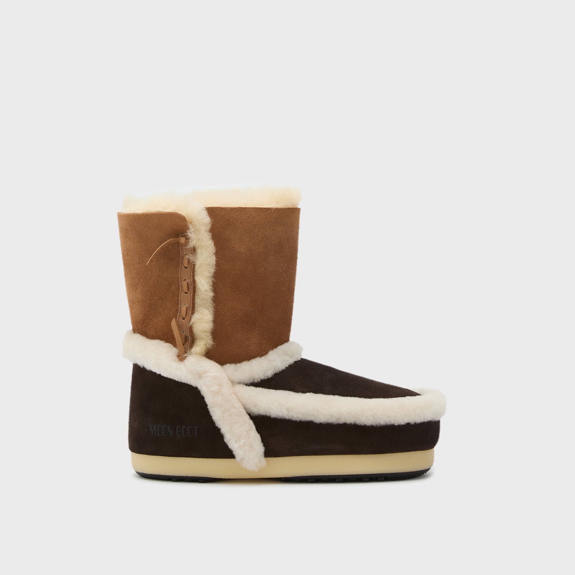 Moon Boot WMNS EVX Patch Boot - Dark Brown / Cognac