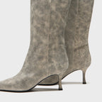 Alexander Wang Vera Boot - Black Crackle Grey