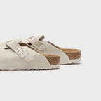 Birkenstock Boston SFB Antique - White Suede