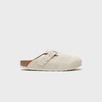 Birkenstock Boston SFB Antique - White Suede