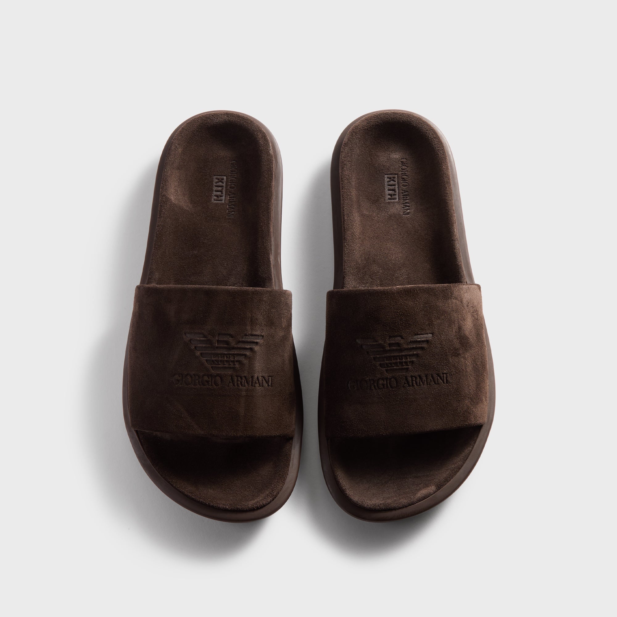 Giorgio Armani & Kith Suede Slides - Pepe