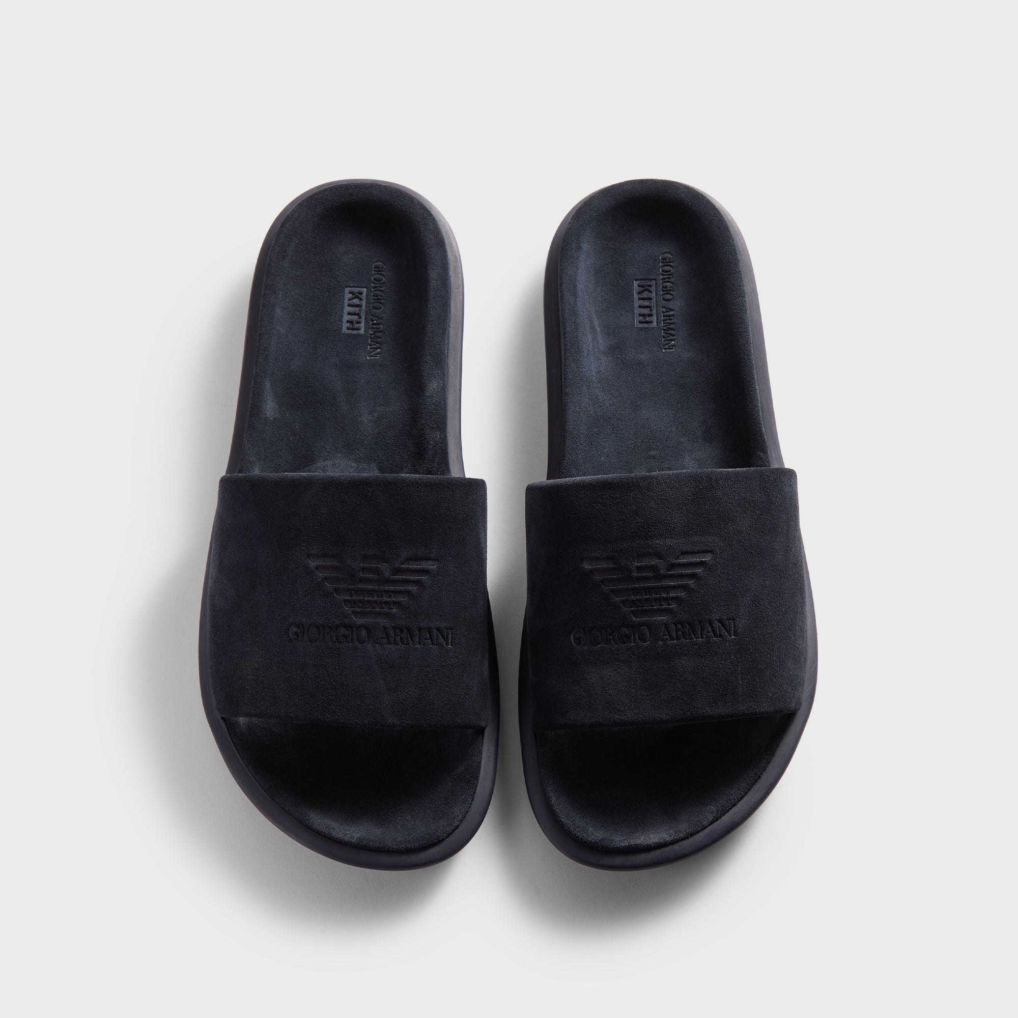 Giorgio Armani & Kith Suede Slides - Tempesta