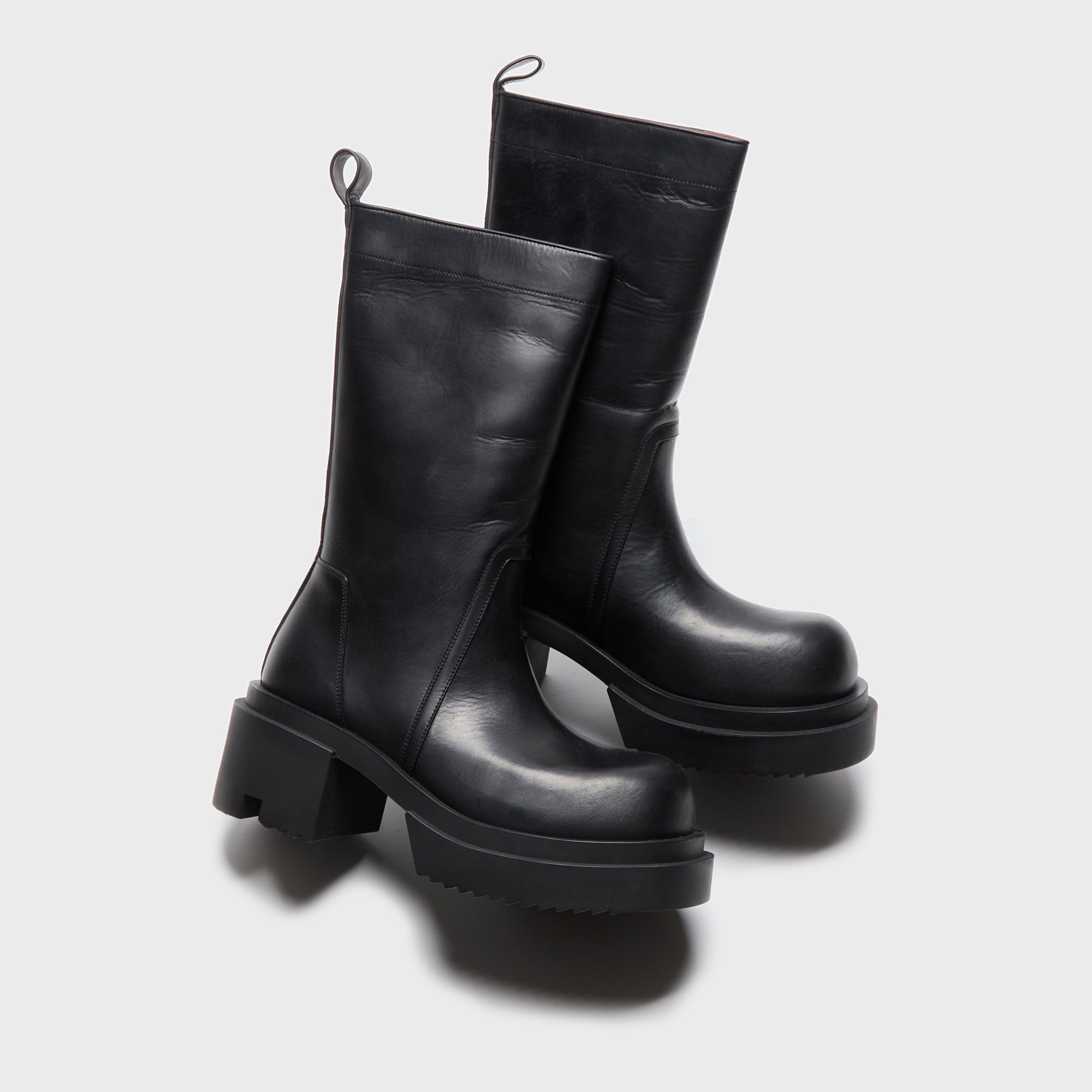 Rick Owens Concordians Calf Pull On Bogun Boots - Black