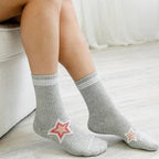 Crew-Length Grip Socks for Comfortable Home Practice