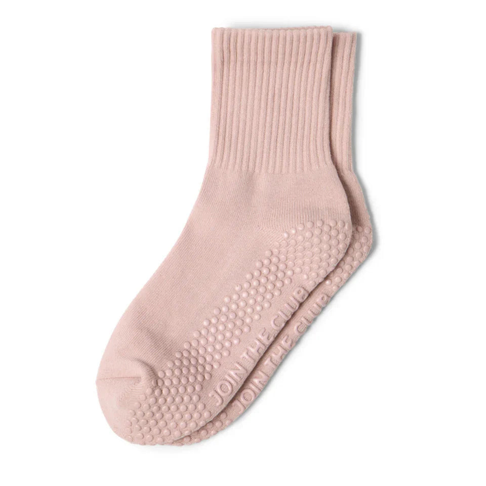 Indoor Fitness Crew Socks for Smooth Floors and Stability
