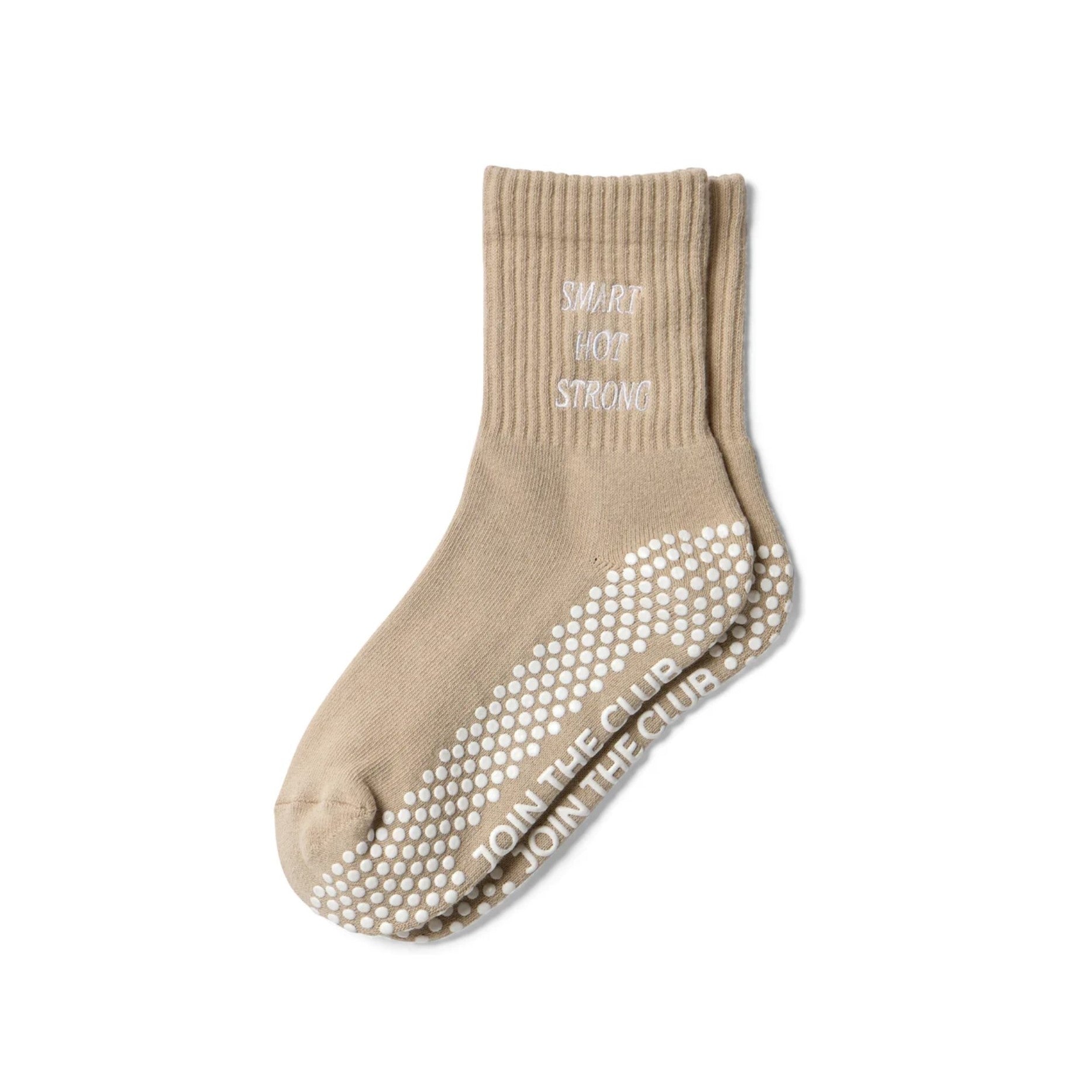 Vintage-Style Crew Grip Socks for Pilates Practice