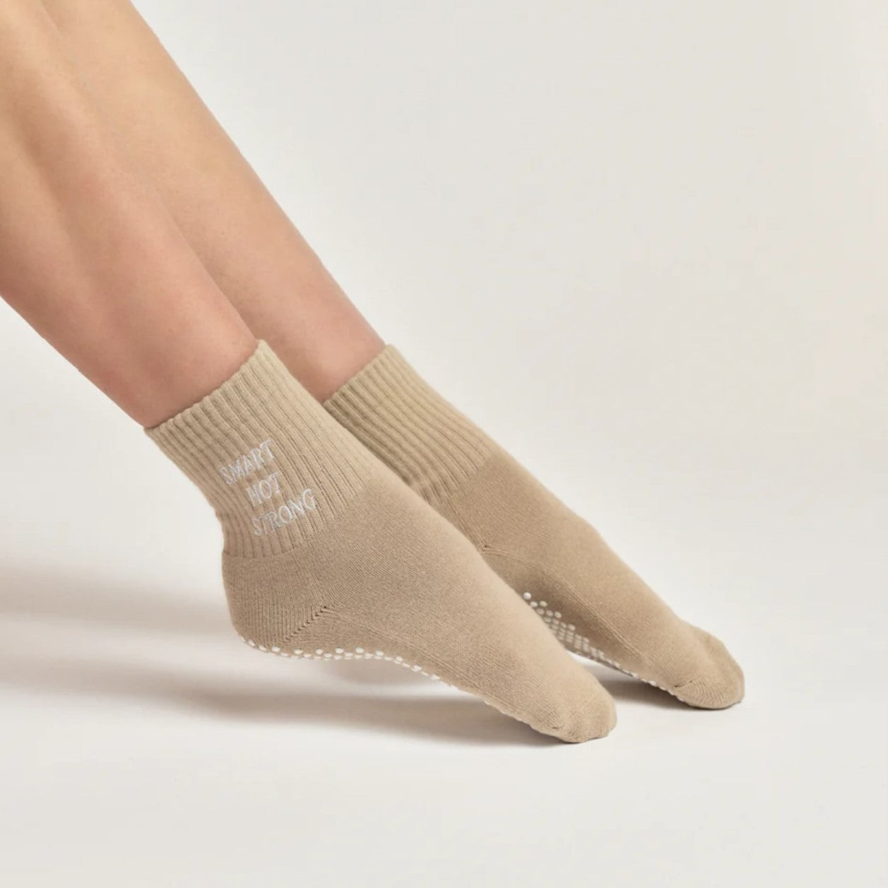 Vintage-Style Crew Grip Socks for Pilates Practice