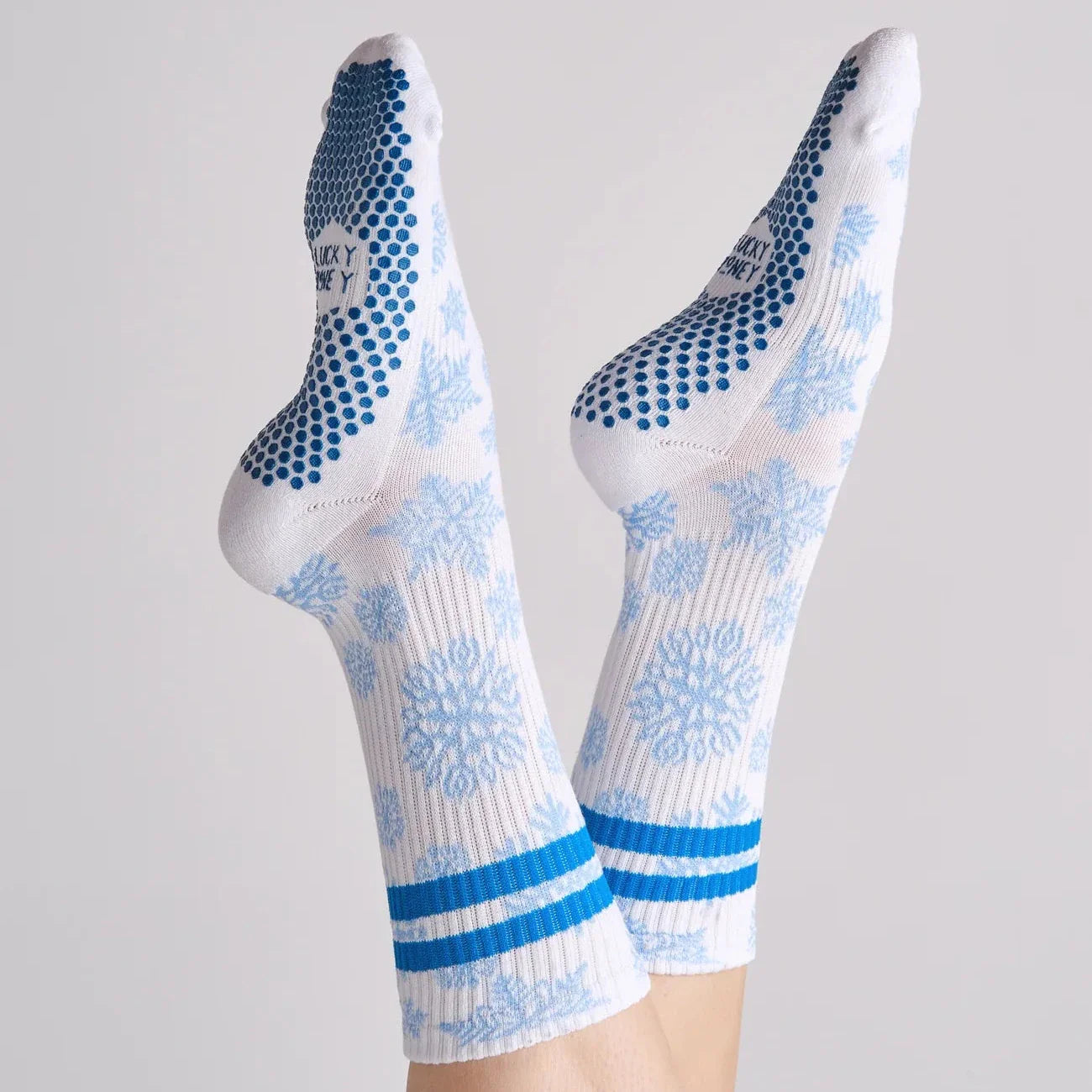 Crew Socks with Grip for Casual Indoor Training