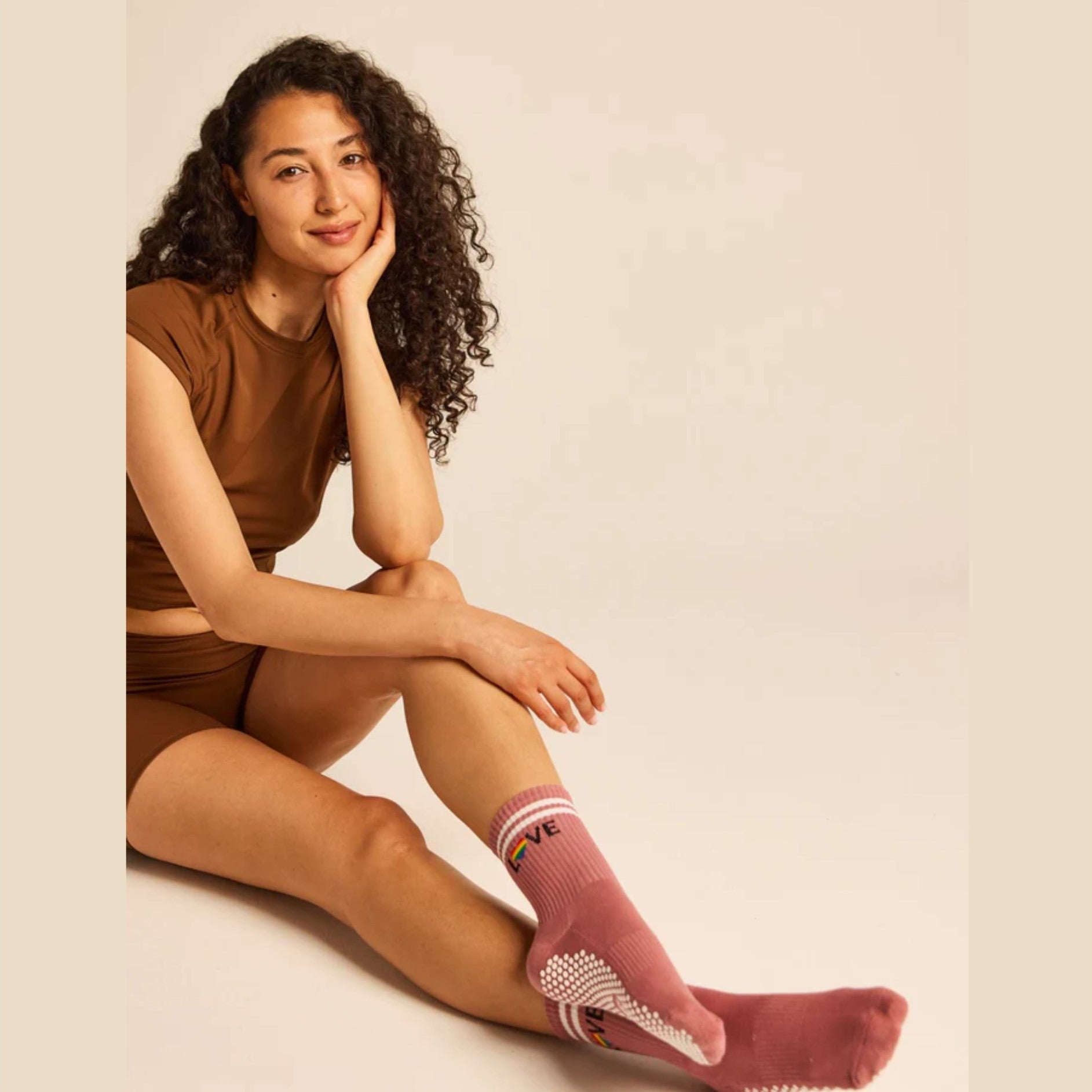 Indoor Training Socks with Grip for Shoe-Free Workouts