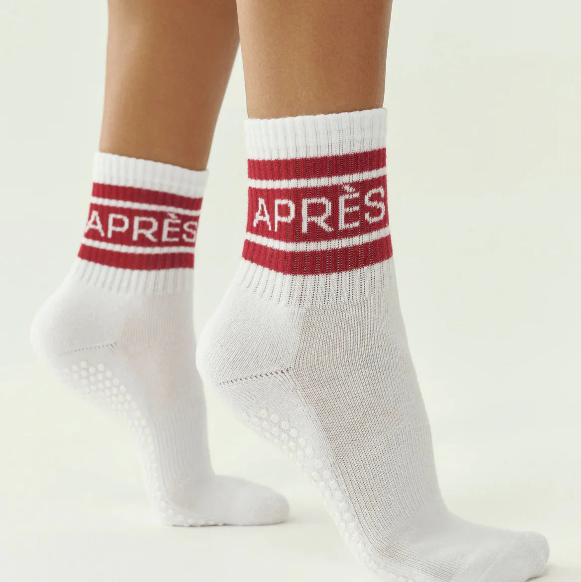 Non-Slip Crew Socks for Barre, Pilates, and Stretching