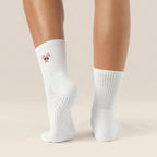 Crew Socks with Grip for At-Home Movement and Stretching