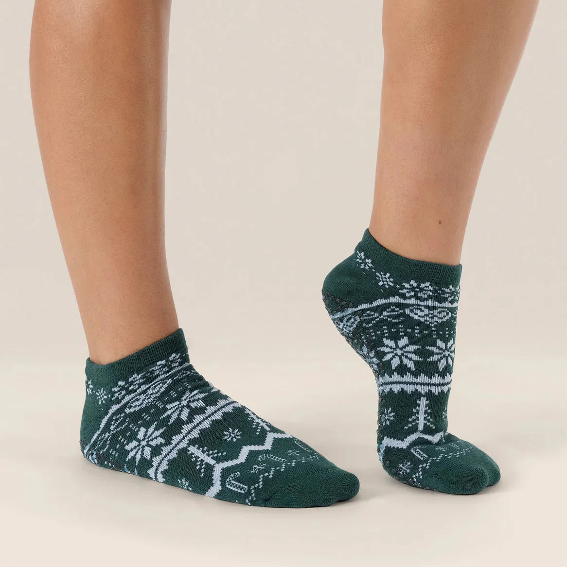 Crew Socks with Grip for Daily Indoor Routines