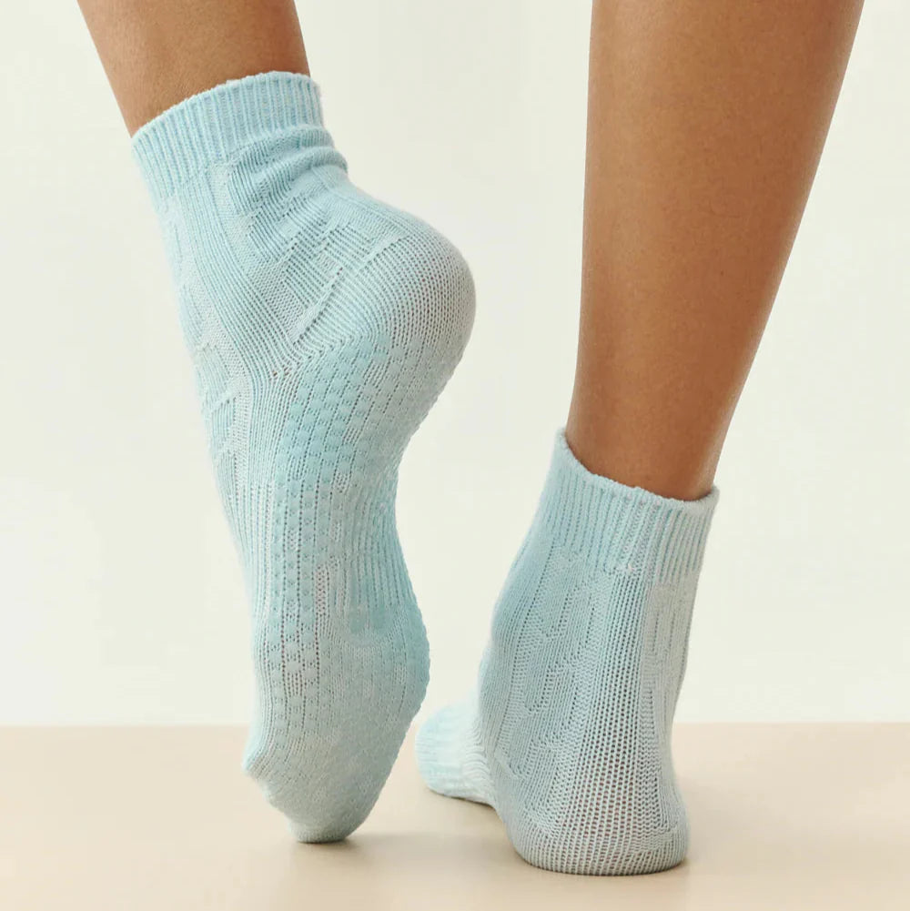 Crew-Length Non-Slip Socks for Pilates and Barre Classes