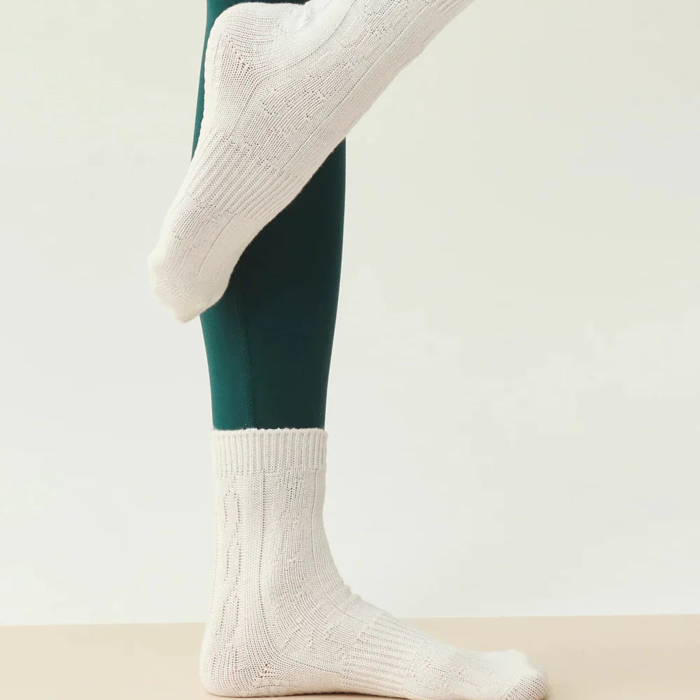 Crew-Length Non-Slip Socks for Pilates and Barre Classes