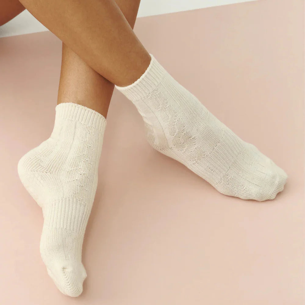 Crew-Length Non-Slip Socks for Pilates and Barre Classes