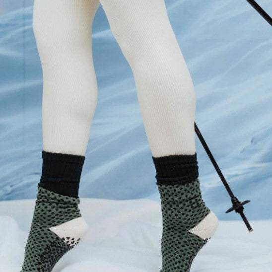 Crew-Length Grip Socks for Casual Yoga Practice