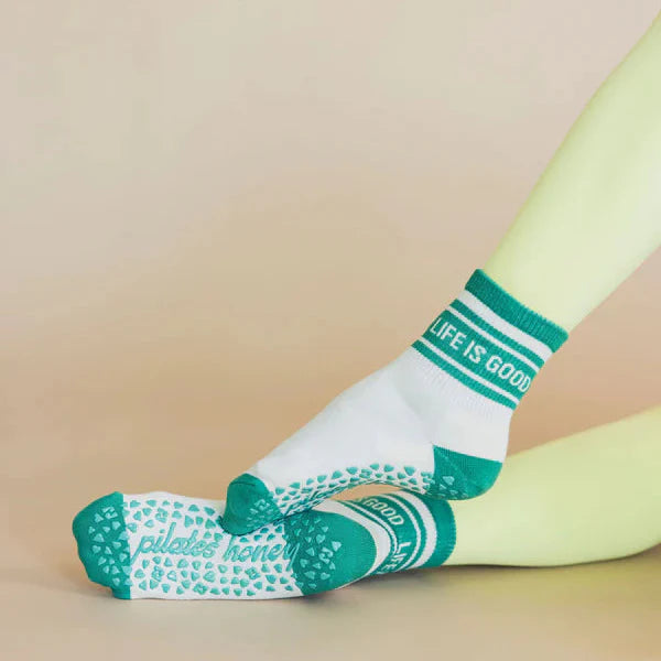 Non-Slip Crew Socks for Pilates and Studio Floor Training