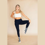 Crew-Length Studio Socks for Mindful Movement Workouts