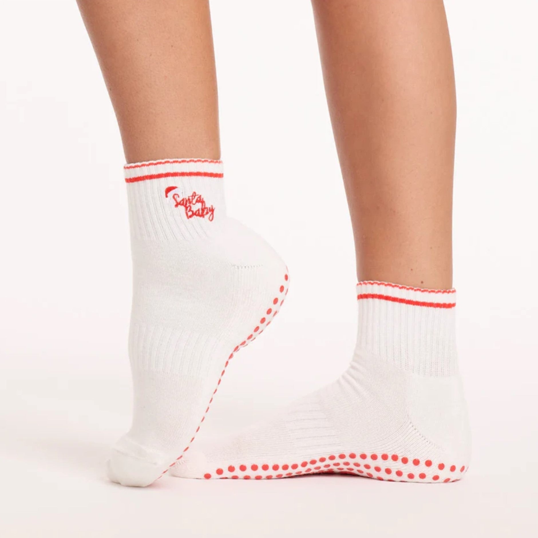 Indoor Studio Crew Socks for Controlled Fitness Routines