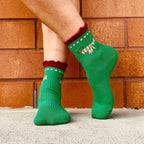 Crew Socks with Grip for Indoor Balance Exercises